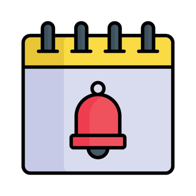 Alarma en el calendario que muestra el icono conceptual del recordatorio del evento