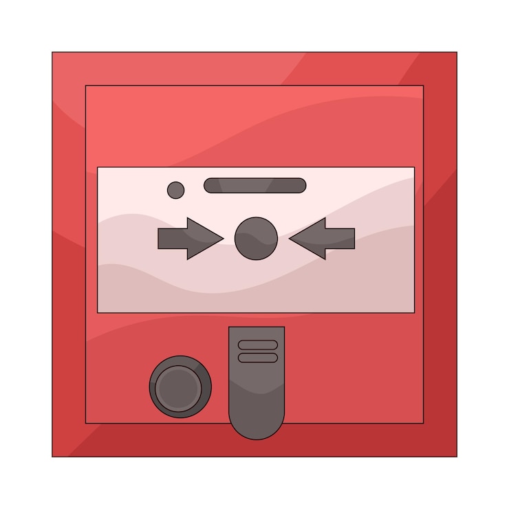 Vector alarma de incendio