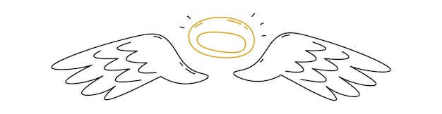 Las alas de un ángel con halo