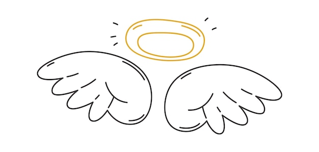 Las alas de un ángel con halo