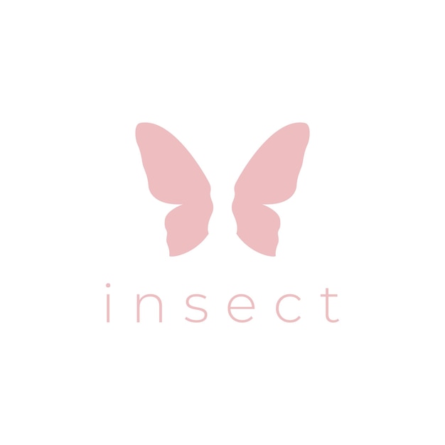 Alas de forma simple mariposa diseño de logotipo minimalista vector gráfico símbolo icono ilustración creativa