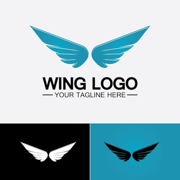 Alas logo vector icono símbolo ilustración diseño plantilla