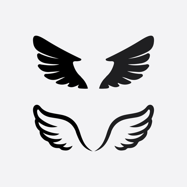 Alas logo vector icono símbolo ilustración diseño plantilla