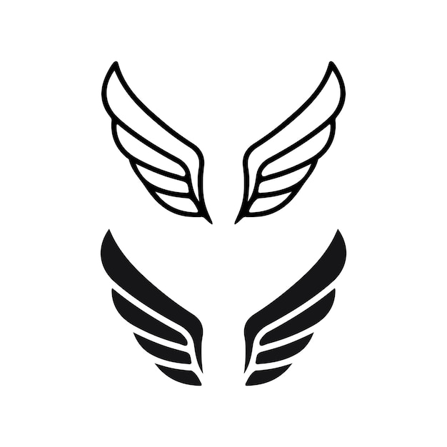 Alas logo vector icono símbolo ilustración diseño plantilla