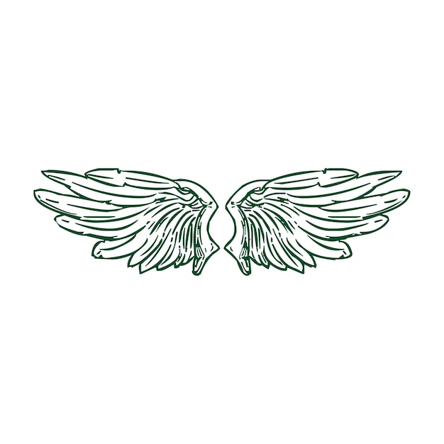 Las alas del vector del viento