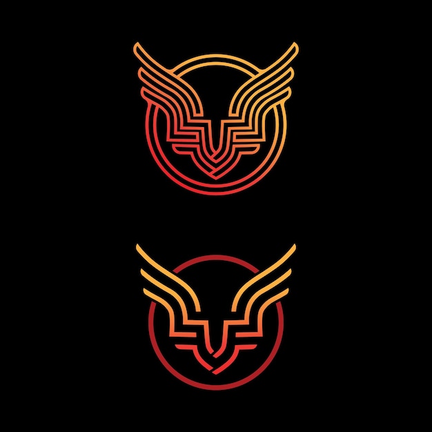 Alas vectoriales elegantes para logotipos corporativos o de aviación xAxA
