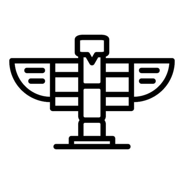 Alaska, águila, templo, icono, contorno, vector, invierno, nieve, estados unidos de américa, nieve