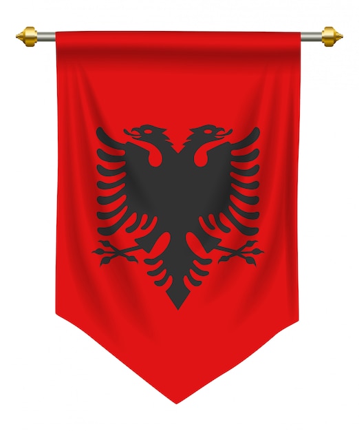 Vector albania banderín