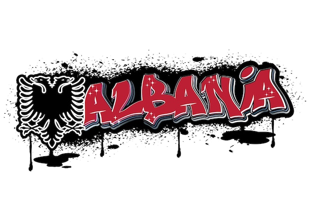 albania graffiti letras tipografía arte ilustración