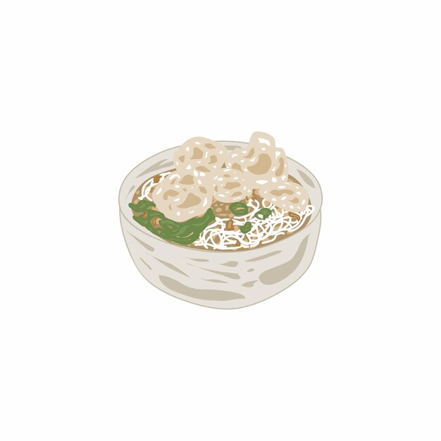 Vector albóndigas de comida vectorial de indonesia