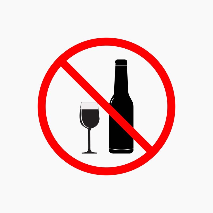Sin alcohol cantar Vector Sin beber símbolo de señal