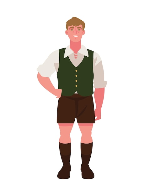 Alemania hombre en lederhosen