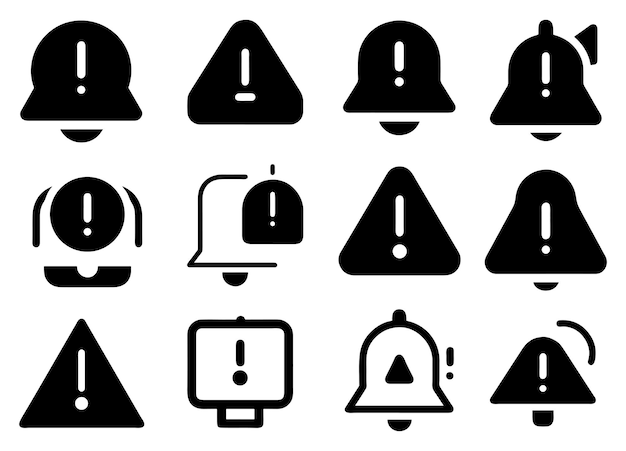 Alert silhouette vector illustration