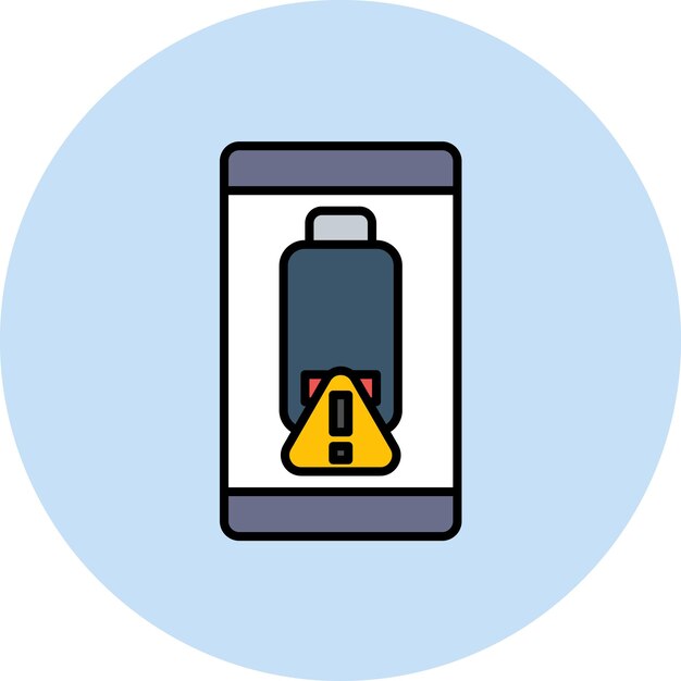 Alerta de batería Ilustración plana