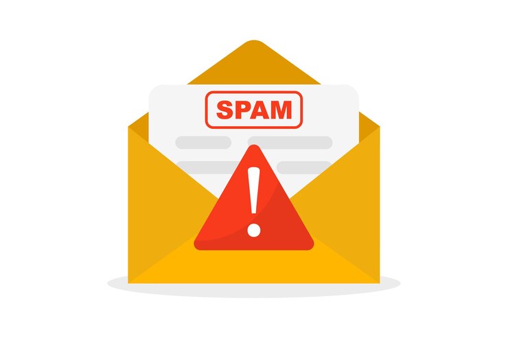 Vector alerta de estafa red y seguridad de internet ataque de piratas informáticos y concepto de vector de seguridad web estafa de phishing distribución de mensajes de correo electrónico no deseado virus de propagación de malware ilustración vectorial