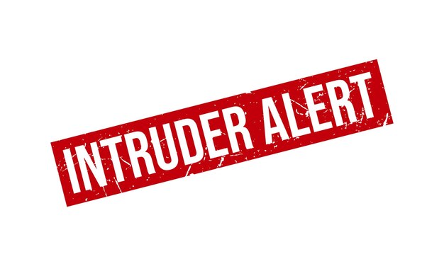 Alerta de intruso Vector de sello de goma