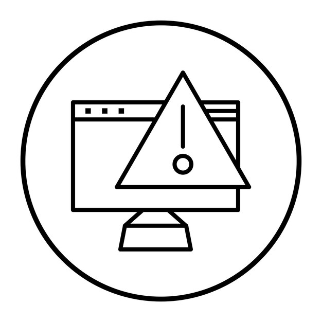 Alerta del navegador de ilustraciones vectoriales