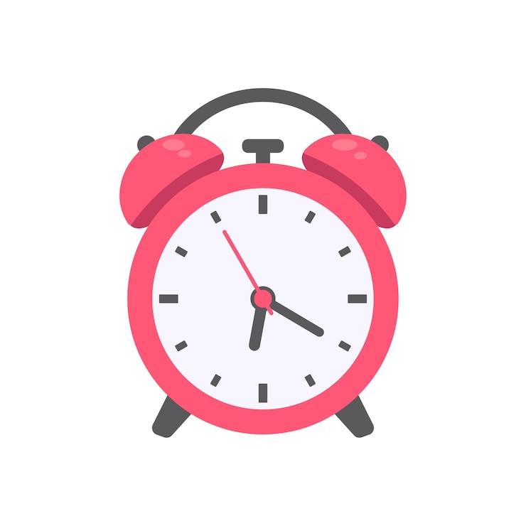 Vector alertas fuertes de despertador hora y horario de despertar