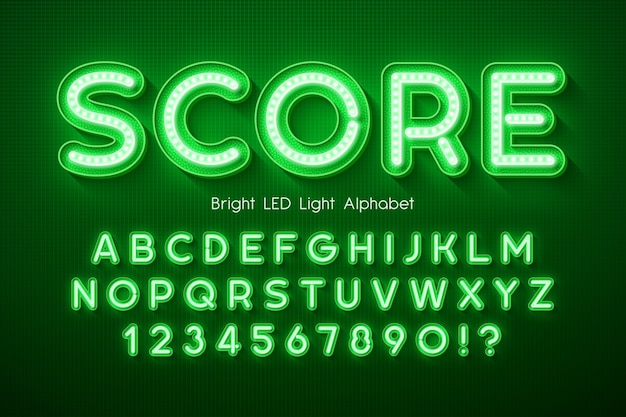 Alfabeto 3d de luz LED, extra brillante