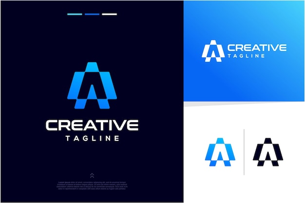 Alfabeto abstracto letra futurista moderna un concepto de diseño para la marca inspiraciones de diseño de logotipo