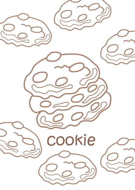Alfabeto C para páginas para colorear de galletas A4 para niños y adultos