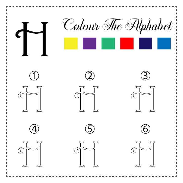 Vector el alfabeto de colores educar a su hijo con el conocimiento de colorear