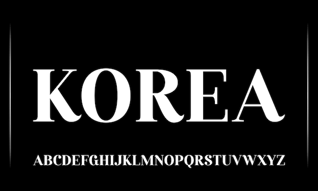 Vector alfabeto coreano con las letras coreanas y las letras coreanas