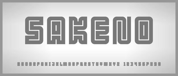 Vector alfabeto creativo moderno y simple con plantilla de estilo urbano
