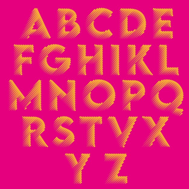 Vector alfabeto decorativo