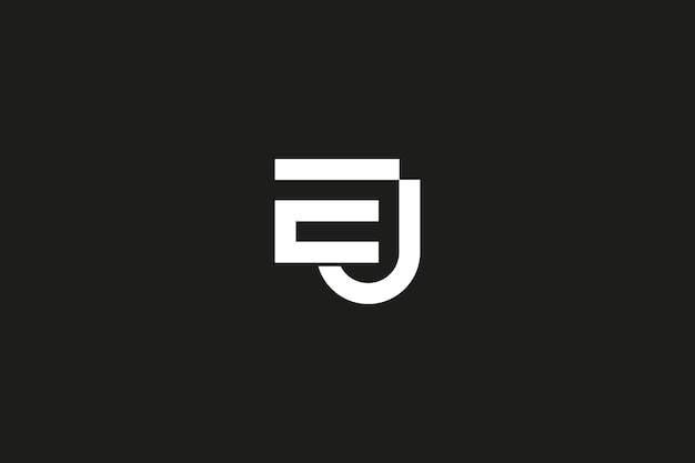 Alfabeto EJ JE carta logo diseño plantilla vector ilustración
