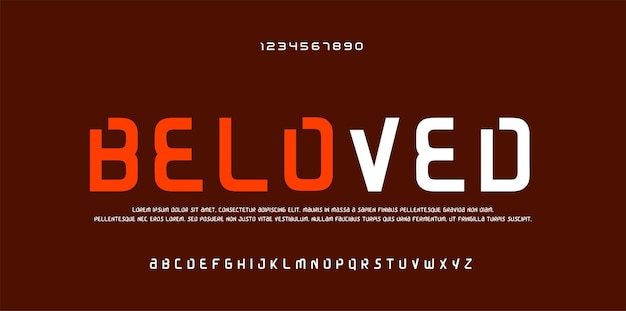 Alfabeto de estilo elegante Letras y números de alfabeto decorativo