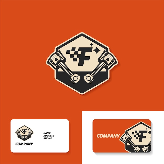 Alfabeto F Carrera Garaje Logo
