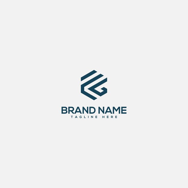 Alfabeto FG GF FG carta logo diseño plantilla vector ilustración
