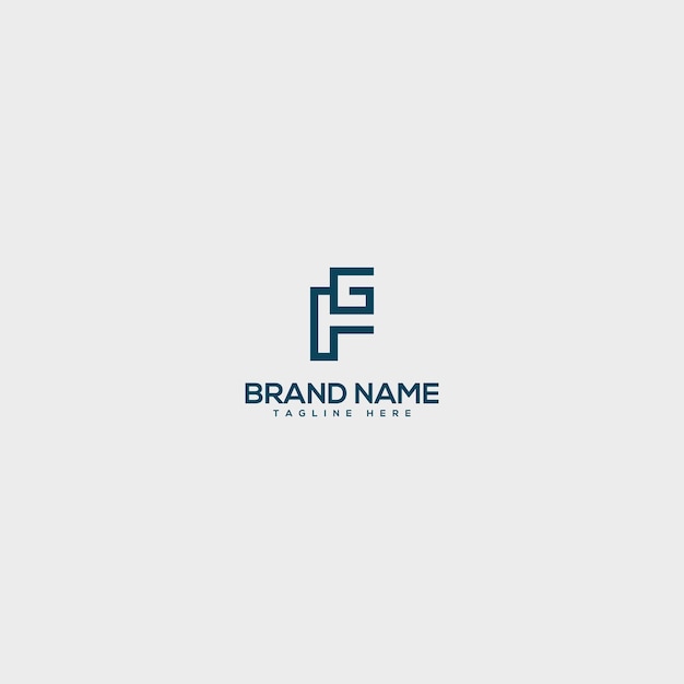 Alfabeto FG GF FG carta logo diseño plantilla vector ilustración