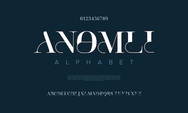 alfabeto de fuente de logotipo de boda de moda abstracta Fuentes urbanas modernas mínimas para marca de logotipo