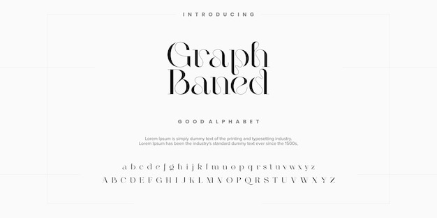 Alfabeto de fuente de moda abstracta. Fuentes urbanas modernas mínimas para logotipo, marca, etc. Tipografía tipográfica