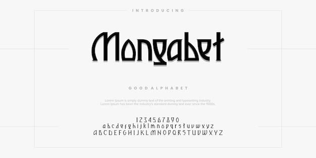Alfabeto de fuente de moda abstracta Fuentes urbanas modernas mínimas para marca de logotipo, etc. Tipografía tipo de letra