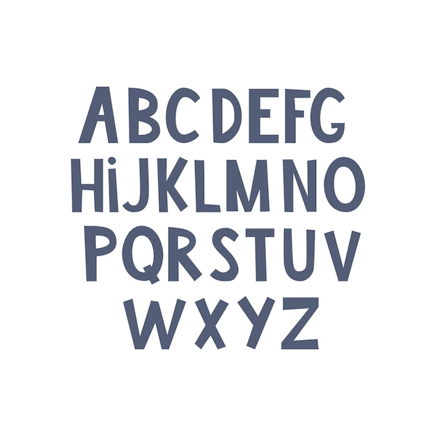 Alfabeto handprint letras caligrafía letras Ideal para tarjetas de carteles de diseño infantil