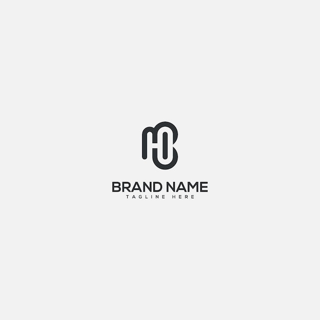 Alfabeto HB BH carta logo diseño plantilla vector ilustración
