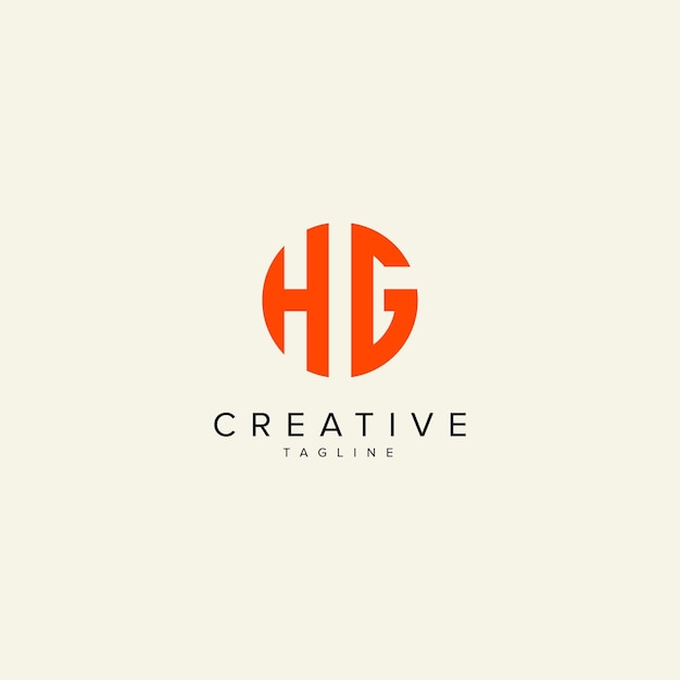 Alfabeto HG GH letra modelo vectorial de logotipo de estilo monograma moderno