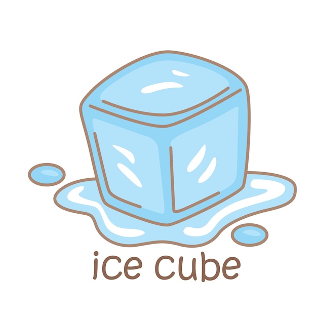 Vector alfabeto i para el cubo de hielo ilustración vector clipart