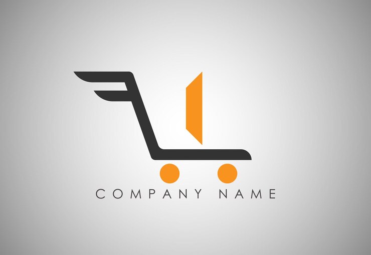 Alfabeto I El logotipo del carrito de compras diseña el concepto Ilustración Iconos