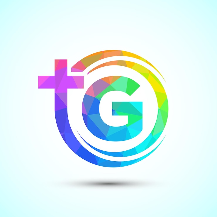 Vector alfabeto inglés g con el signo del logotipo de la cruz la cruz de jesús logotipo para la iglesia cristiana