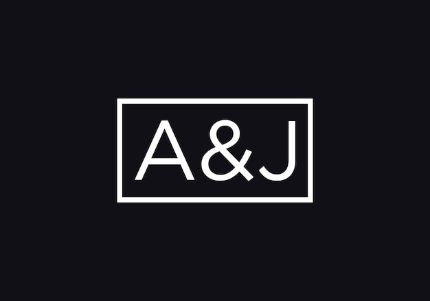 Alfabeto inicial AJ Diseño de logotipo plantilla vectorial Resumen de la letra AJ Diseño del logotipo