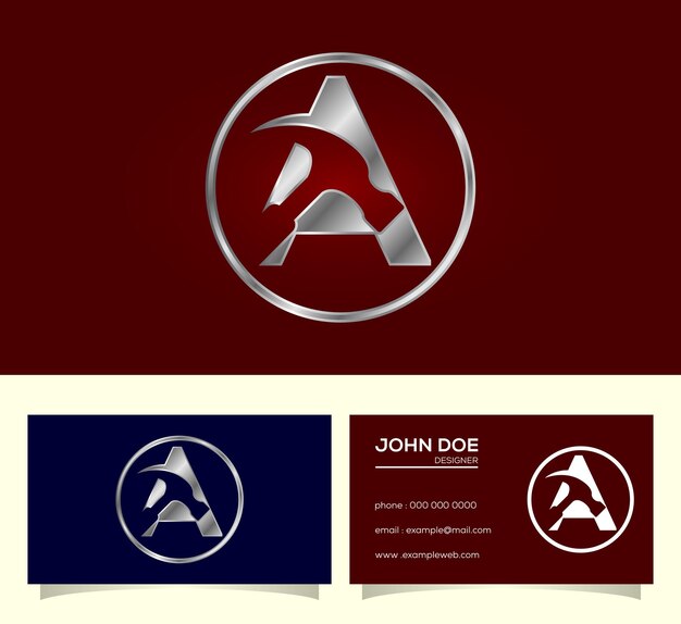 Alfabeto inicial de una letra del monograma con un martillo. Logotipo de reparación, renovación y construcción.