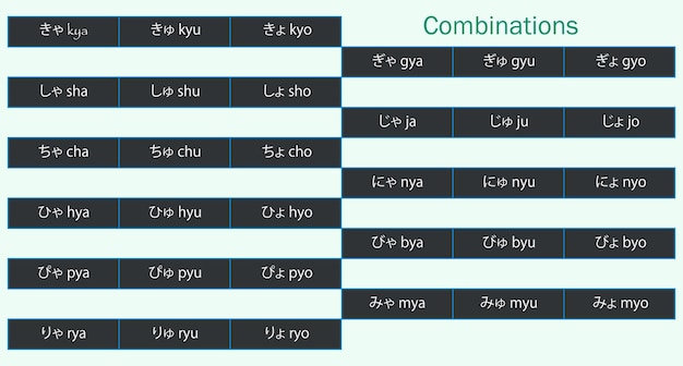 alfabeto japonés hiragana kanji palabras diseño vectorial