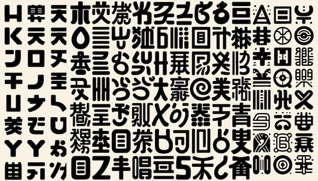 Vector alfabeto japonés lecciones impresibles gratuitas en el estilo del vietnamita tradicional