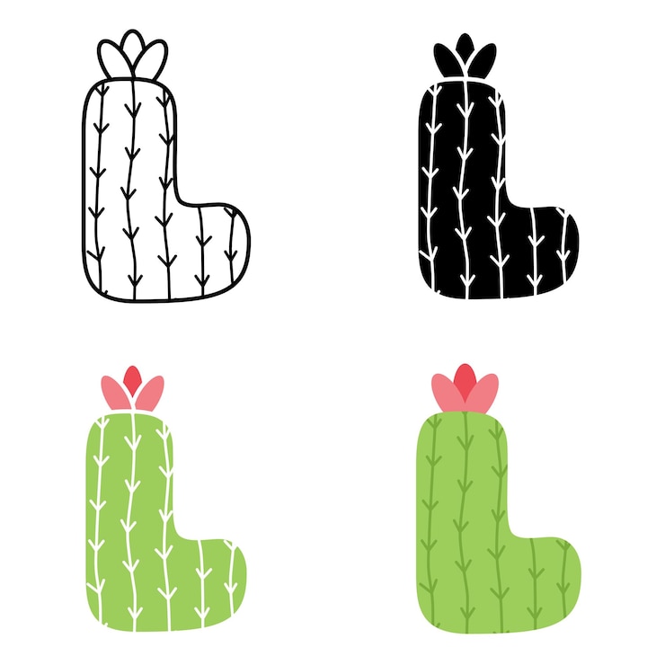 Vector alfabeto l en estilo plano aislado