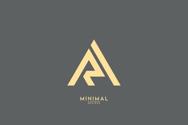 Alfabeto letra AR RA icono logo vector