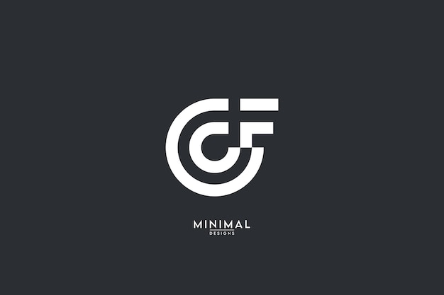 Alfabeto letra CF FC icono logo vector